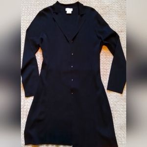 LONG BLACK DUSTER/CARDIGAN
